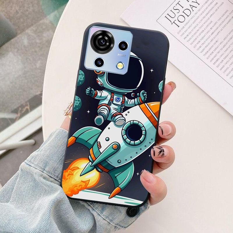 For ZTE Blade V50 Vita Phone Case astronaut Silicone Camera Protection Back Cover For ZTE Blade V50Vita 6.75" Funda Coque Capa