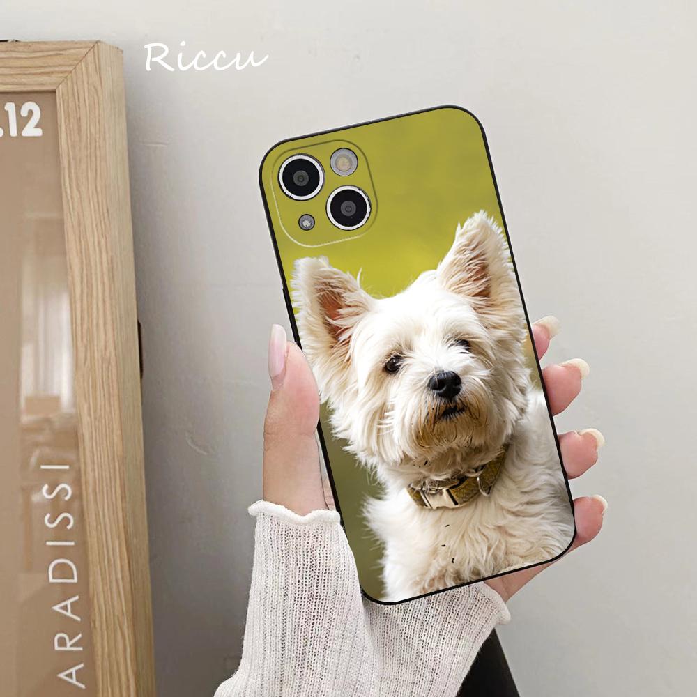 West Highland Terrier Westie Phone Case for Iphone 14 11 12 Pro 8 7 14 Plus X Pro MAX 13 MINI XR XS SE 2020 Soft Phone Covers