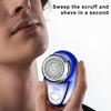 Мужская электробритва с цифровым дисплеем, USB перезаряжаемая мини-дисковая бритва для путешествий, портативный беспроводной триммер для волос, инструмент для удаления бороды, подарок парню