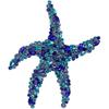 Ручная работа Бисером Нашивка Алмазная Морская Звезда Большая Аксессуары для Одежды DIY Шитье Рукоделие 2 шт TH22328T (L)