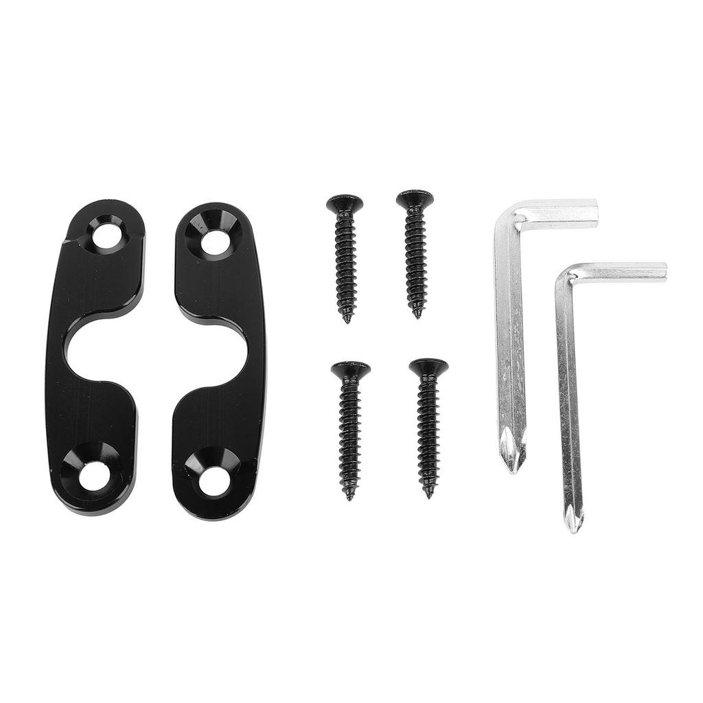 2pcs Sun Visor Repair Kit Aluminum Alloy Black Anodized Coated Sun Visor Mounting Clip for JK 2018