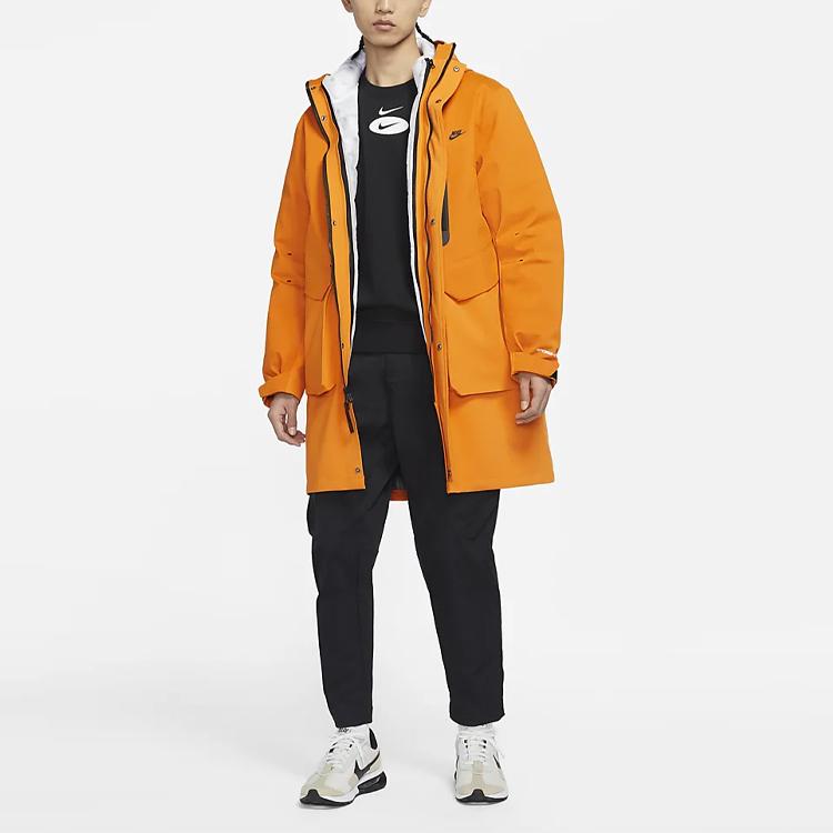 Nike Парки Мужские Светло-Карри Желтые С Капюшоном Умеренные DD6607-736