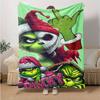 1Pc Grinch Christmas Mashup Blanket Soft And Comfortable Casual Warm Camping Travel Christmas Halloween Gift M921578