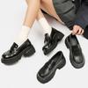 Супер юань маленькие кожаные туфли женские 2025 осень новые на толстой подошве лоферы-маффины в стиле колледжа на одном педале в британском стиле одинарные туфли