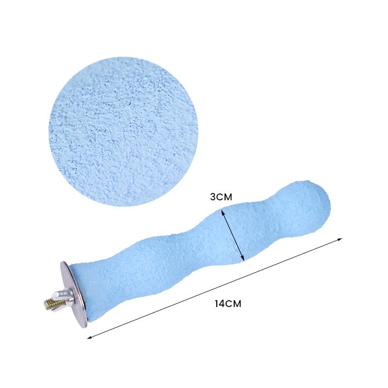 Parrot Paw Grinding Wooden Stick Sprayed with Colored Sands Bird Parakeet Parrot Toy Grinder Grinding Rod Gripper pet Supplies