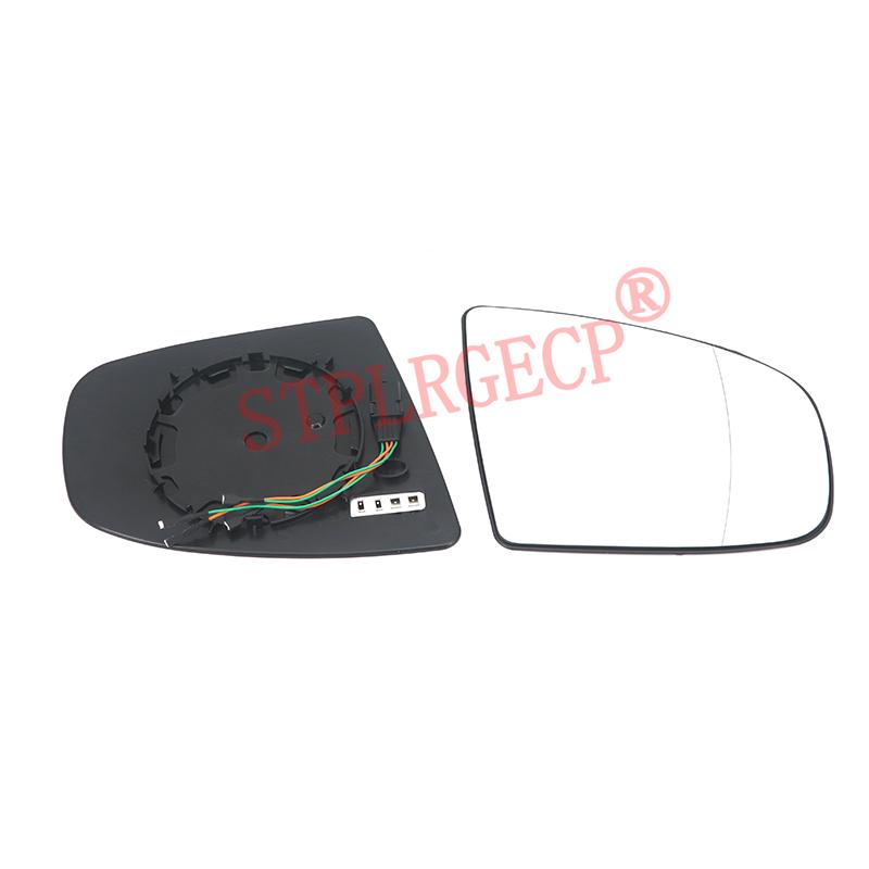 Pour BMW X5 E70 X6 E71 E72 2007-2014 – Verre de rétroviseur latéral chauffant de remplacement avec plaque