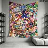 2D Flat Sonic Characters Tapestry Tapestry Background Cloth Fashion Print Homestay Soft Decoration Tapestry Christmas Gift