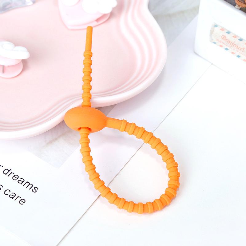 21.5cm Color Silicone Cable Ties: Versatile Organizing Tools for Cables, Jewelry, and Keychains