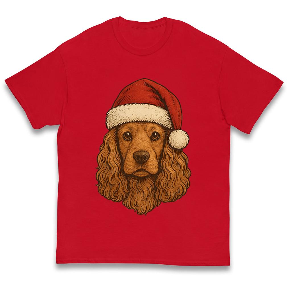 Cocker Spaniel Face Christmas Kids T Shirt