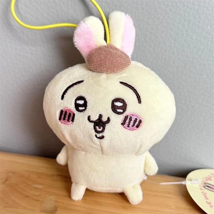 Hachiware Costume Cartoon Doll Schoolbag Pendant As A Gift for Friends. Usagi Kuri-Manjū Cute Plush Car Interior Decoration.
