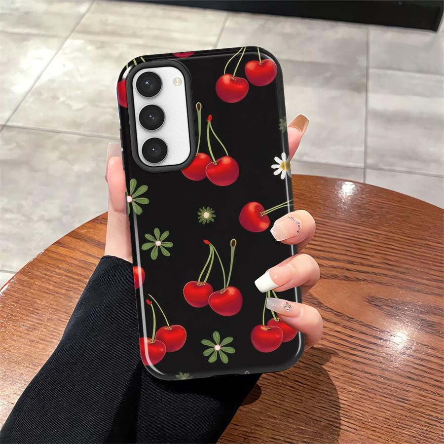 Милый чехол-крышка с вишнями для телефона Capa для Samsung Galaxy S25 A16 S24 Ultra S23 S25Ultra A56 A36 S23Ultra S20 FE A26
