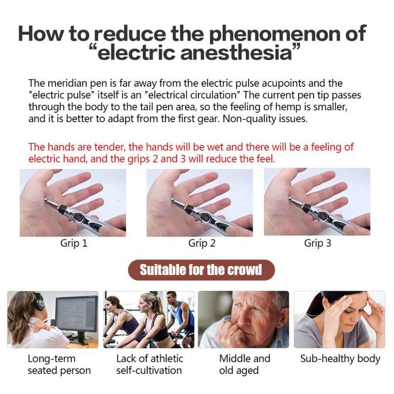 9 Gears Body Электронная акупунктурная ручка Энергетический массаж Акупунктурная ручка Меридианная массажная ручка Глубокое расслабление мышц Средства для снятия боли Массаж