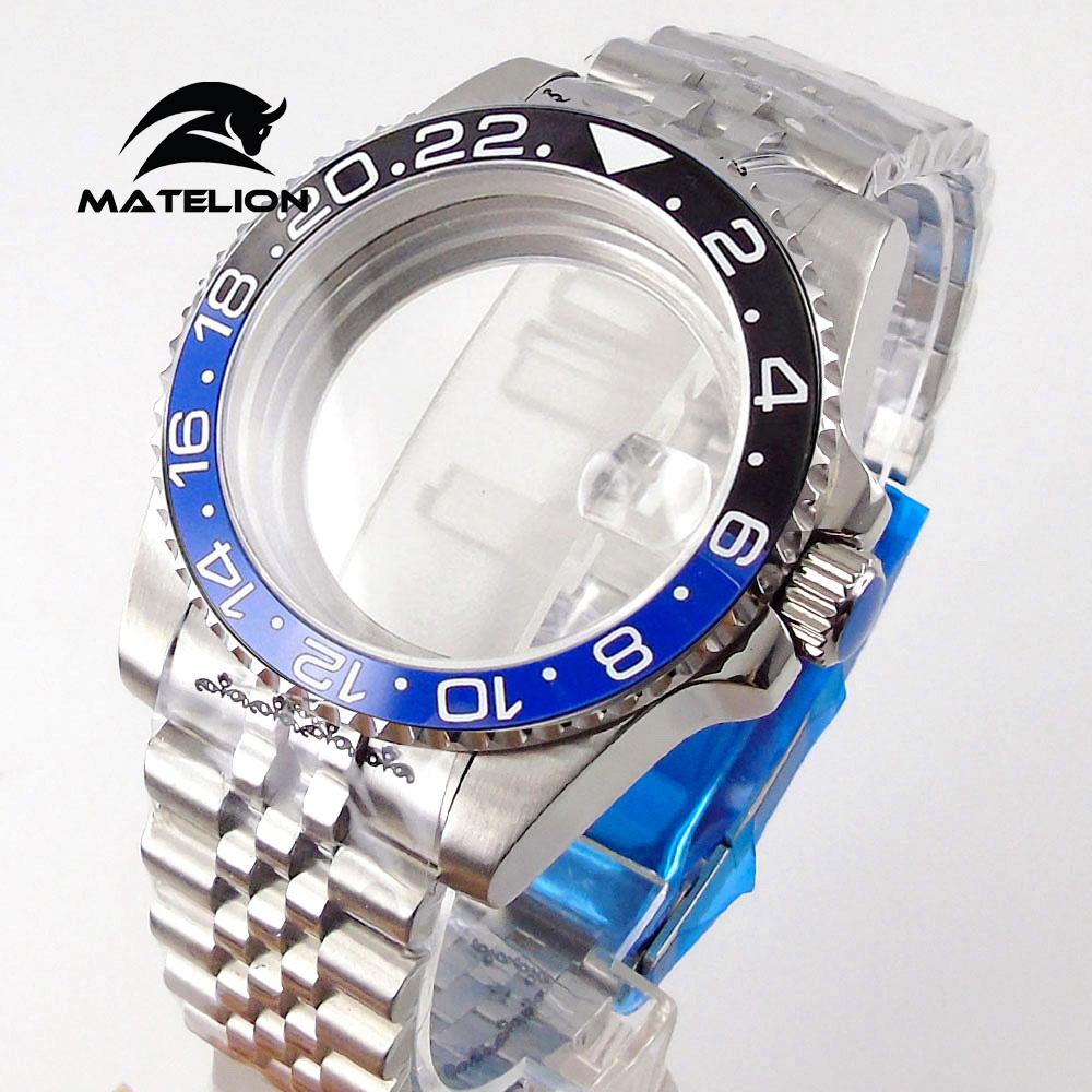 Корпус для дайвинга Matelion 200M, 40 мм, подходит для NH35 NH36 NH34 GMT ETA 2824 PT5000, браслет Jubilee, сапфировое стекло, застежка-слайдер