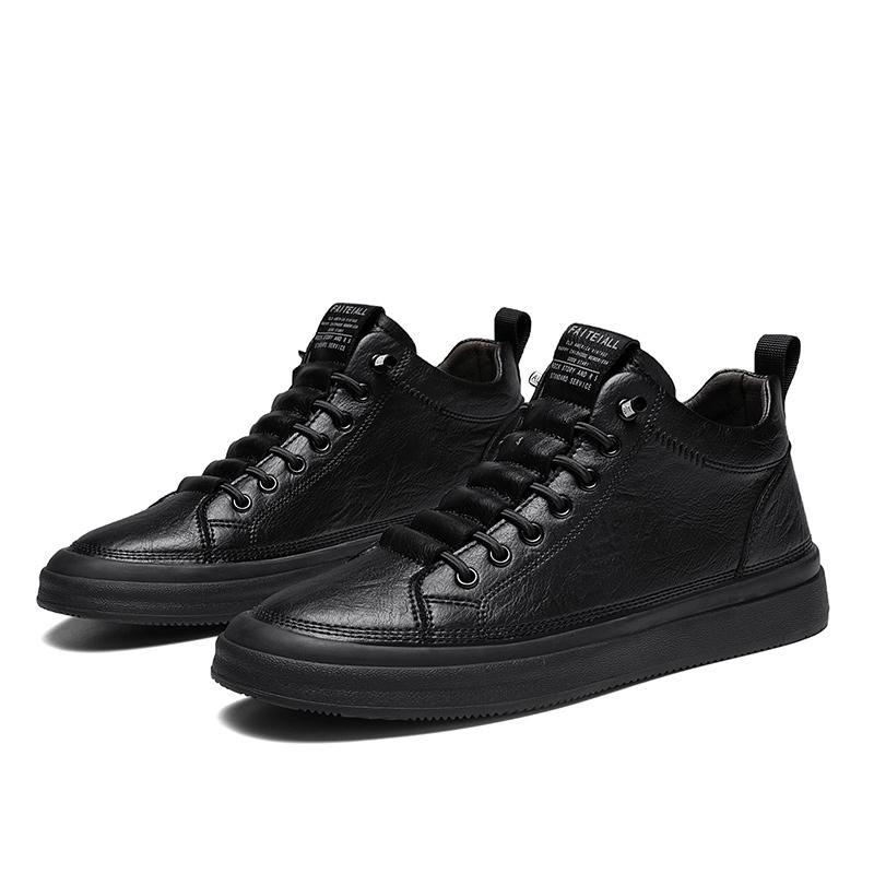 2024Men Handmade Flat Designer Sneakers Casual Leather High Top Lightweight Breathable Outdoor Walking Shoes Sports Tenis Shoes