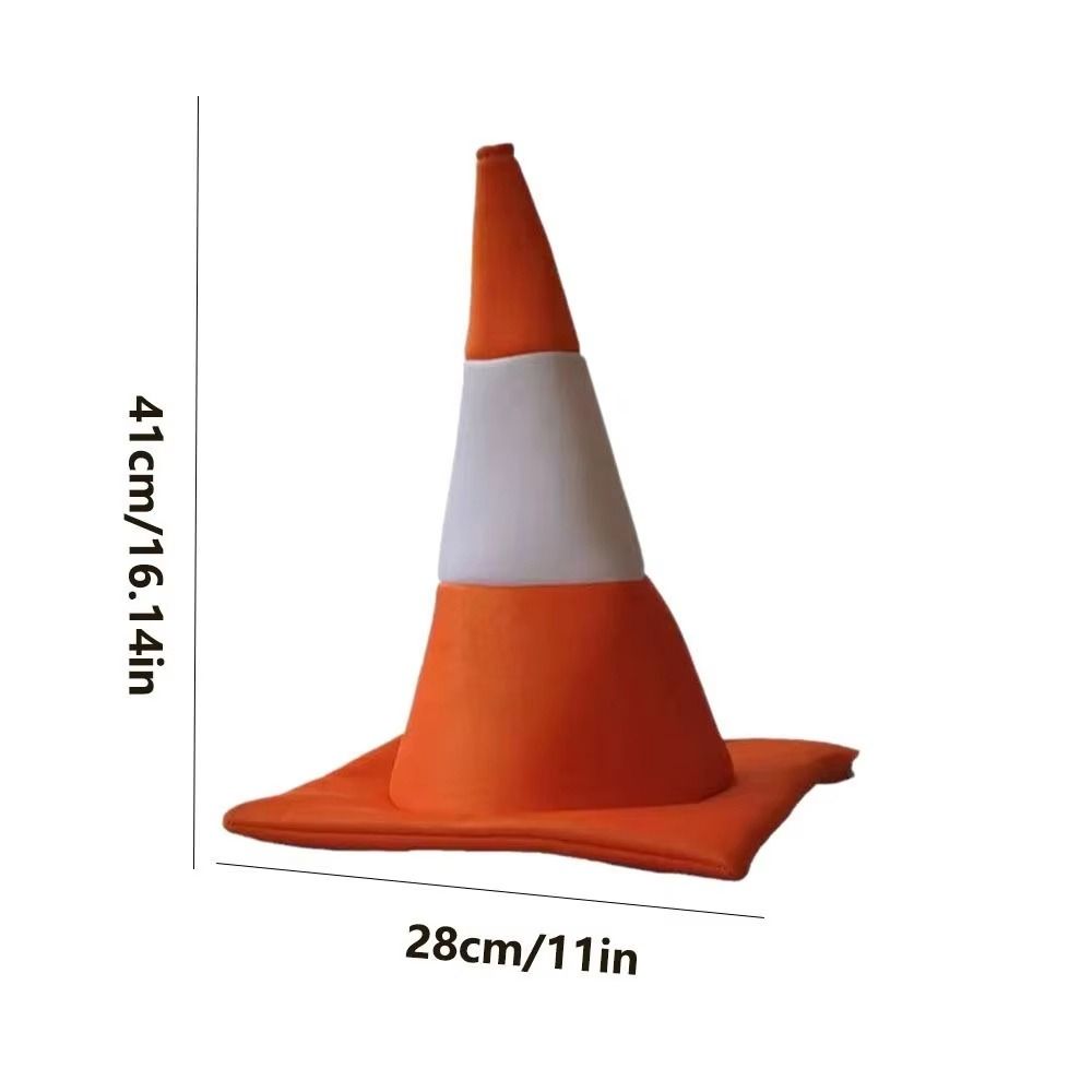 Foldable Design Conical Hat Stage Hat Party Hip Hop Hat Funny Traffic Cone Hat Stage Performance