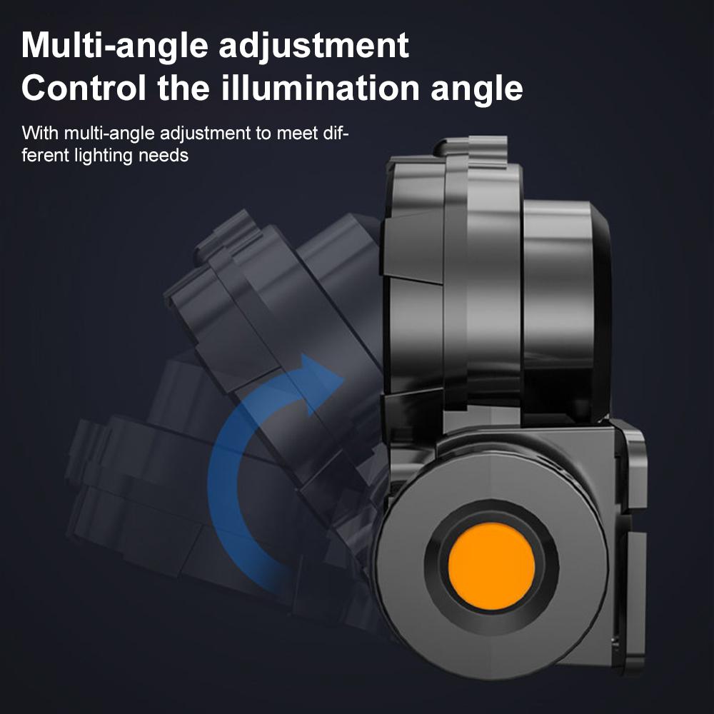 Перезаряжаемый светодиодный налобный фонарь для рыбалки, кемпинга, XPE COB, рабочий свет, 2 режима освещения, съемный хвостовой магнит