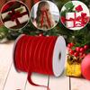 50 ярдов бархатной ленты односторонней бархатной рождественской ленты для свадьбы, рождественской вечеринки, упаковки, DIY поделок