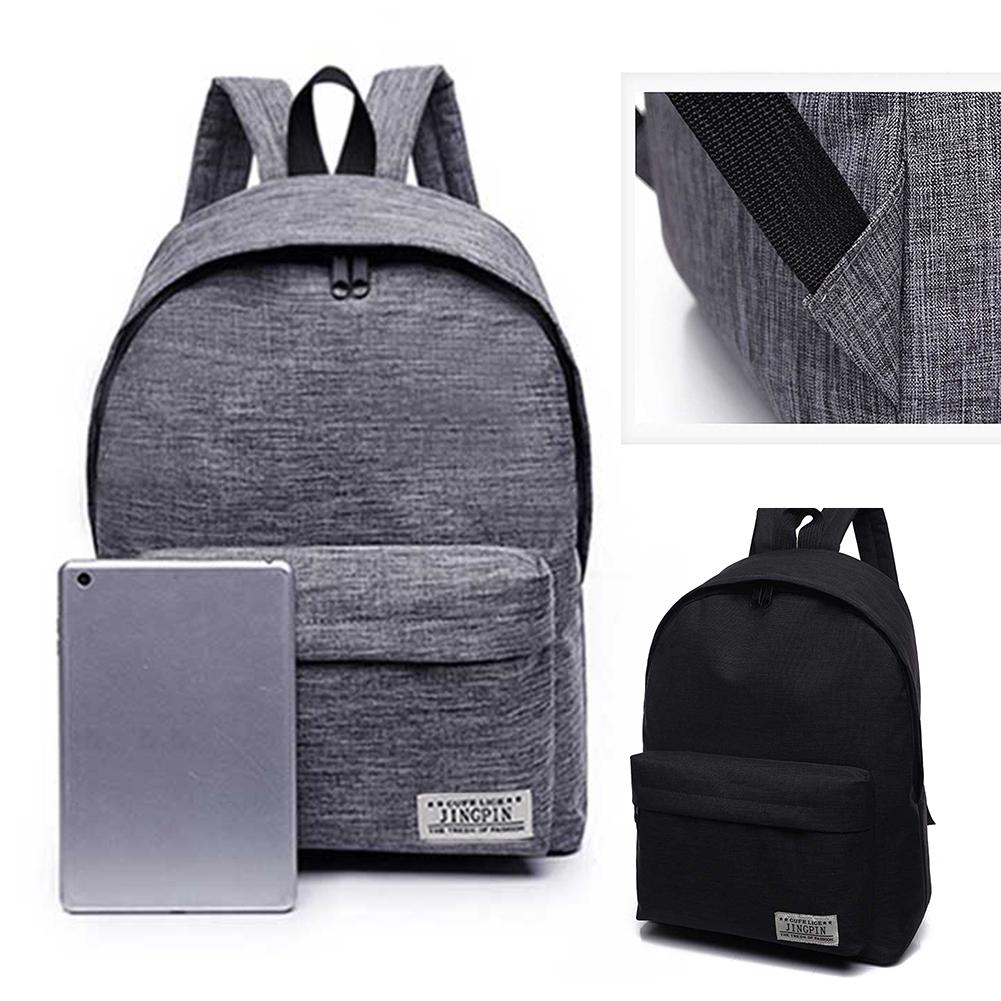 Однотонный холщовый рюкзак для средней школы, модный школьный рюкзак в корейском стиле для студентов колледжа, мужской Fema