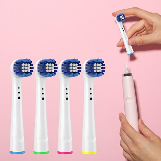 4 шт., головка зубной щетки, мягкая щетина, чувствительный уход за деснами, электрическая зубная щетка, сменная насадка для глубокой чистки