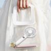 Handheld Mini Fan With Phone Holder LCD Display Desk Fan Portable Charging Fan