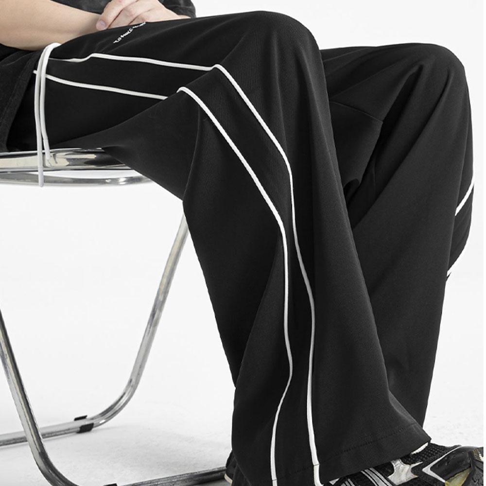 Мужские винтажные мешковатые повседневные спортивные штаны в полоску Y2K, летние спортивные брюки-карго в Японии, корейская осенняя одежда, уличная одежда, брюки