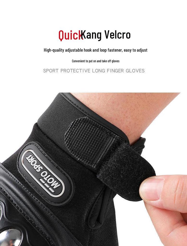 Men's Steel Shell Half-Finger Motorcycle Tactical Riding Gloves