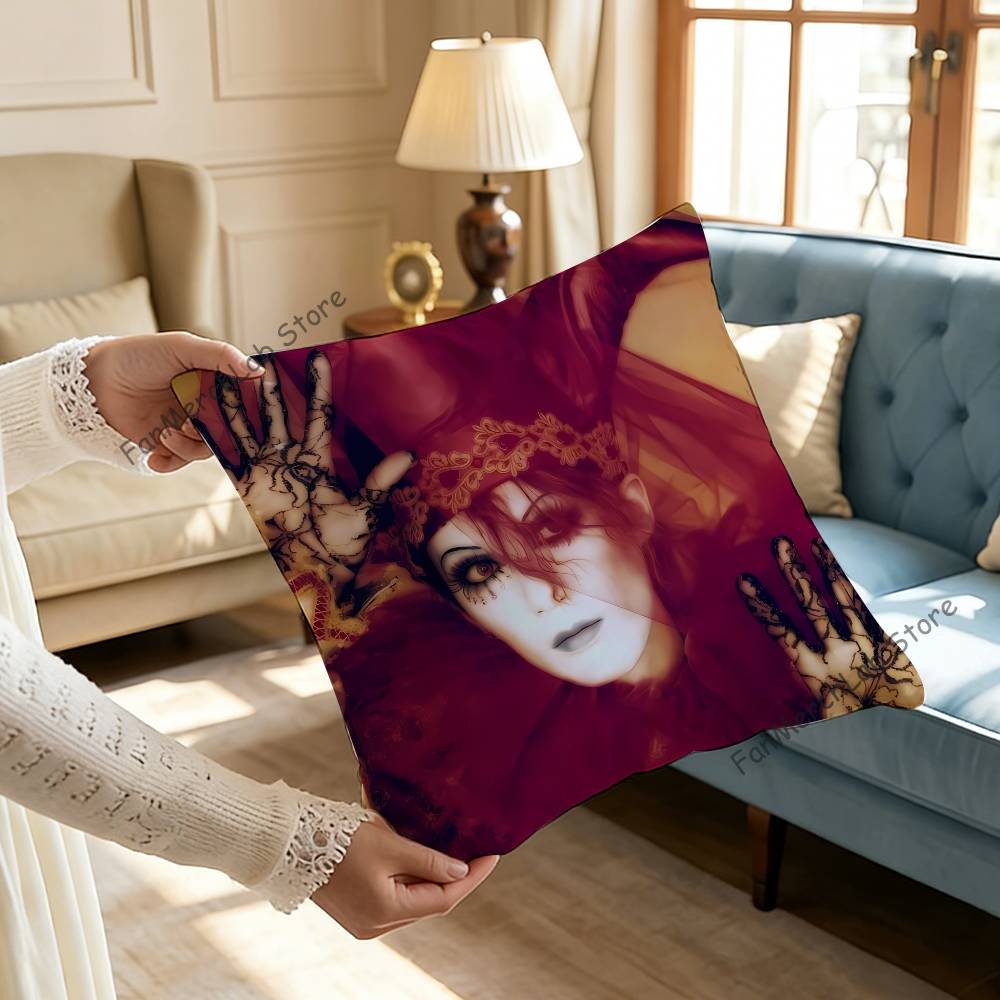 MMalice MMizerS Rock Band Anime Pillow Case Antidustmite Pillowcase Invisible zipper silky short plush Sofa cushion cover