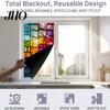 Easy Install Glass Sticker Static Cling Window Film, Full Blackout, Colorful Geometric Privacy UV Blocking, Reusable Heat Insulation for Home