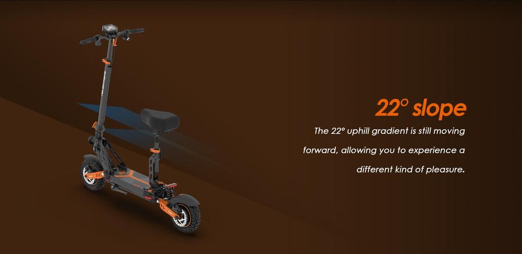 Electric Scooter Kukirin G2 Max 1000W Motor 48V20.8Ah Battery 55km/h Max Speed 70km Max Range