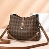 Женская сумка европейская и американская ретро клетчатая сумка через плечо женская сумка большой вместимости клетчатая сумка-ведро