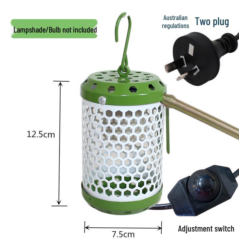 Parrot & Reptile Heat Lamp with Bite-Proof, Anti-Scald Mesh Cover