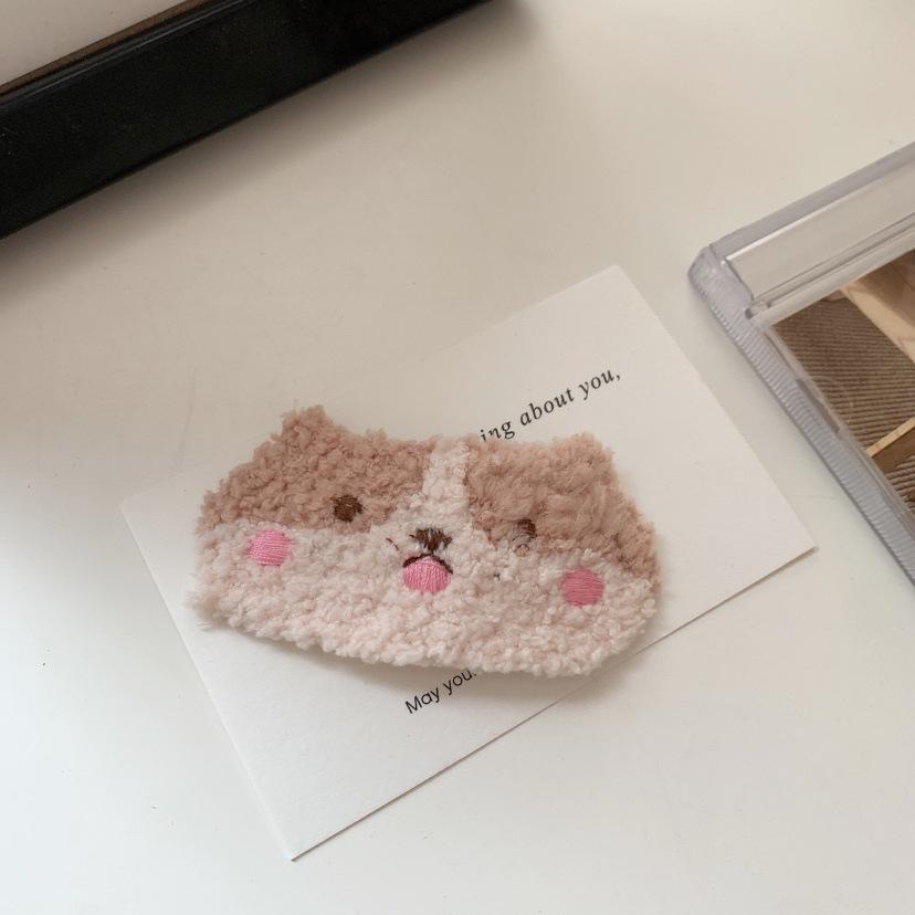 Cartoon Furry Kids Girl Hair Clip Funny Animal Panda Rabbit Bang Side Clip Plush Autumn Winter Girl Hair Pin Children Headwear