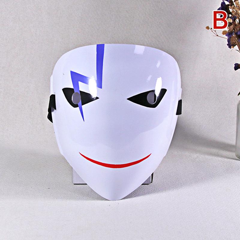 Косплей Kagetane Hiruko Burakku Buretto Полное лицо Аниме Черная пуля Улыбка Маска для лица Головной убор Маски Подарочный реквизит на Хэллоуин