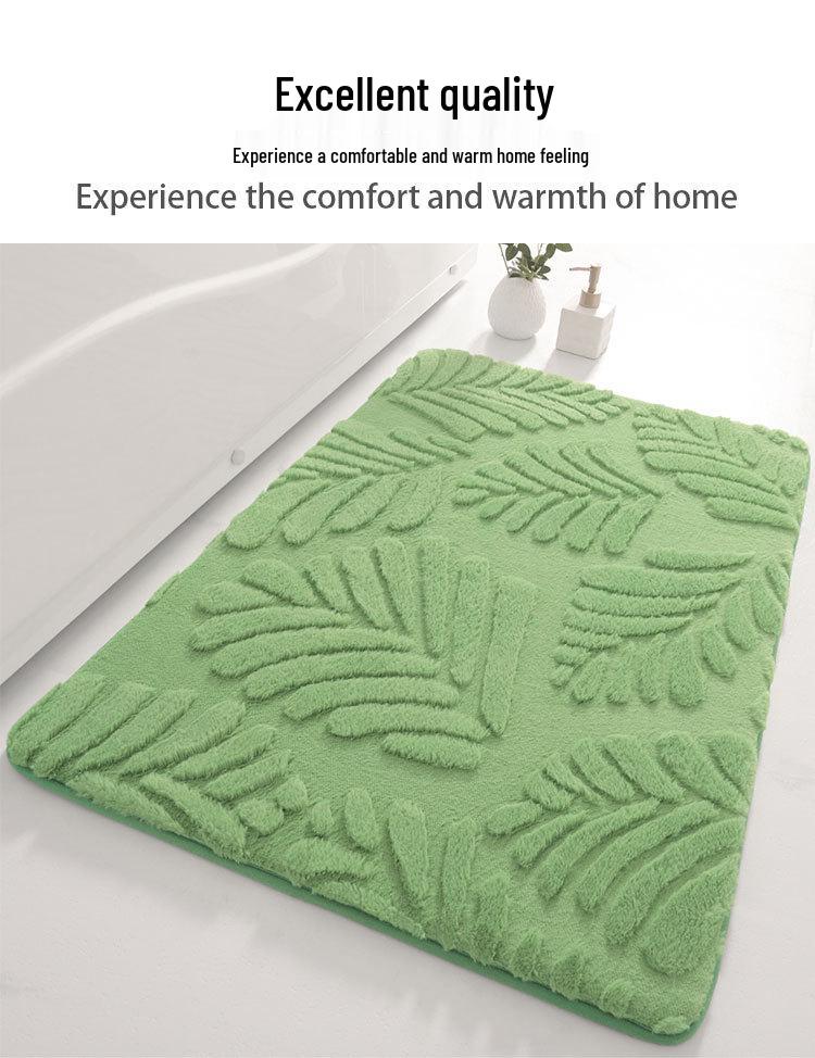 Впитывающий коврик из пены с эффектом памяти с противоскользящим покрытием и имитацией кроличьего меха