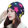 Women Thermal Hat Cycling Neck Warmer Lightweight Colorful Printing Headband High Elasticity Anti-slip Scarf Cold Warm Weather Headwear