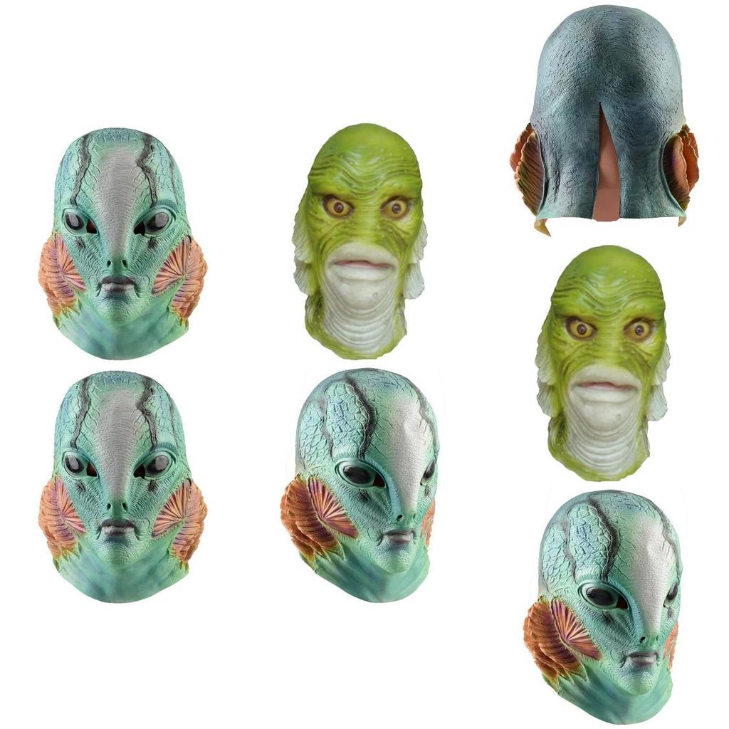 Маска Монстра Человека Рыбы из Латекса для Костюмированных Вечеринок и Праздников