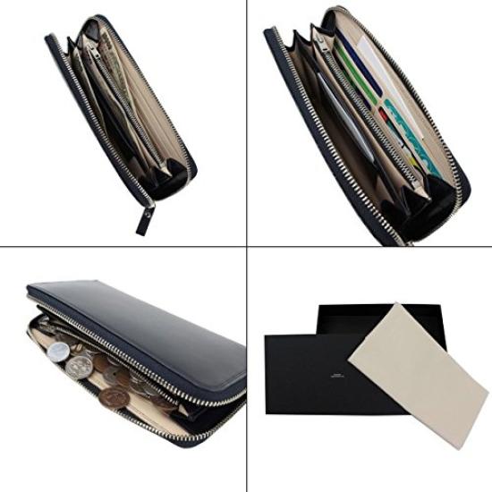 Porter PORTER COUNTER Men's Suede Long Wallet 037-02978 Black10