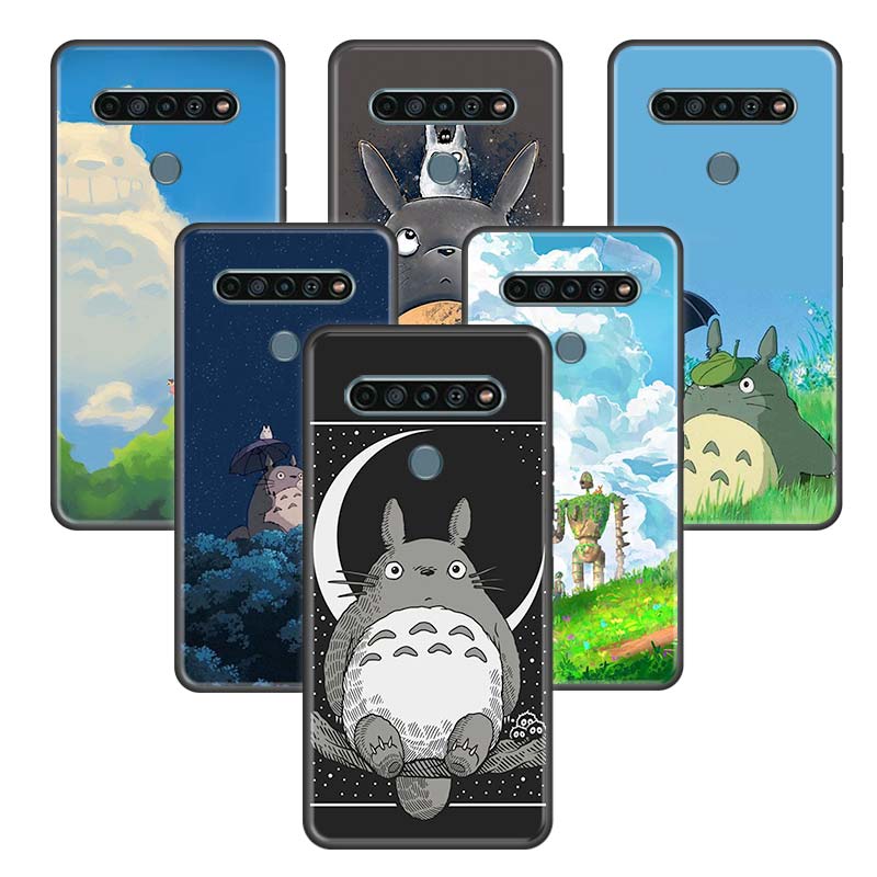 Чехол аниме Studio Ghibli Тоторо для LG K40 K40s K41s K50 K51s K61 G7 G8 ThinQ Q51 Q61 Q60 Q70, черный силиконовый чехол для телефона