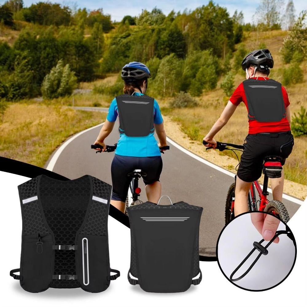 2L Reflective Running Vest Pack Waterproof Water Chest Pack Water Bottle Storage Vest Climbing