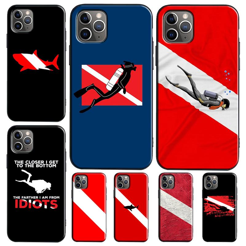 Diver Down Diving Flag Case For Xiaomi Redmi Note 14 13 12 10 11 15 Pro Plus Redmi 15 C 10C 12C 13C 14C Soft Cover