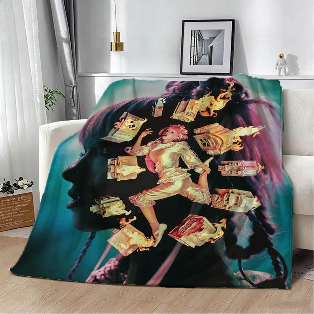 M-Melanie Martinez Hades Singer 2026 3D Flannel Blanket Soft Throw Blanket Art For Home Decor Bedroom Bed Sofa Picnic Fans Gifts