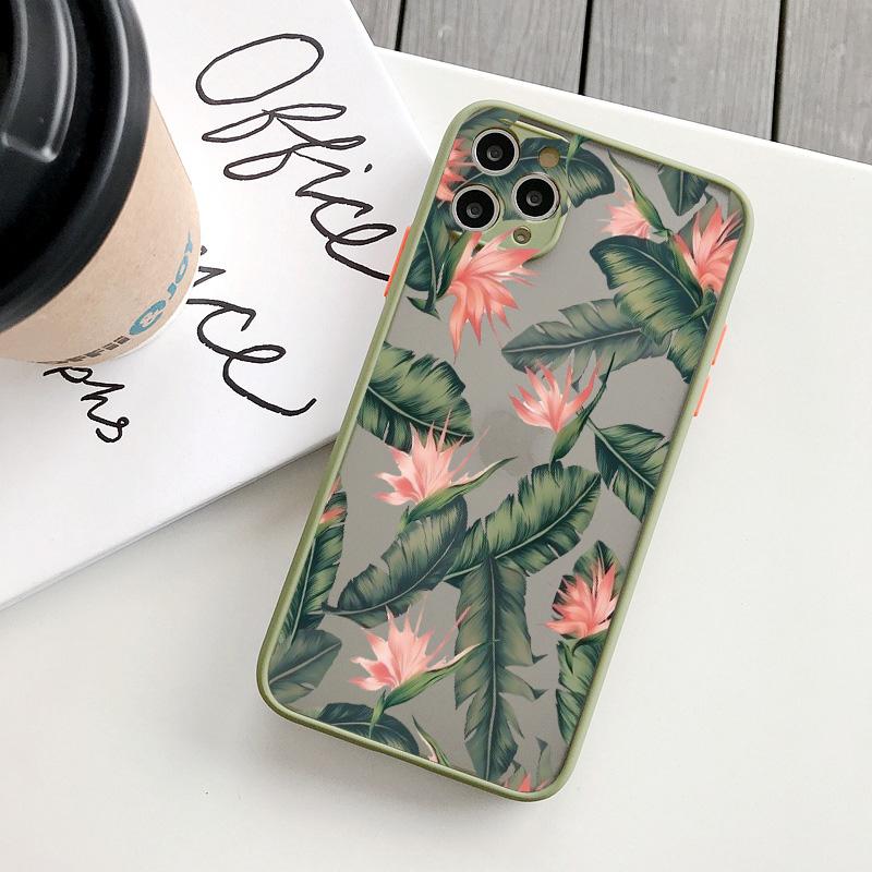 Чехол для телефона с рисунком листьев пальмы, растения, цветка для iphone 16 11 12 13 14 15 Pro Max X XR XS MAX 6s 7 8 Plus SE2 Задняя ударопрочная крышка