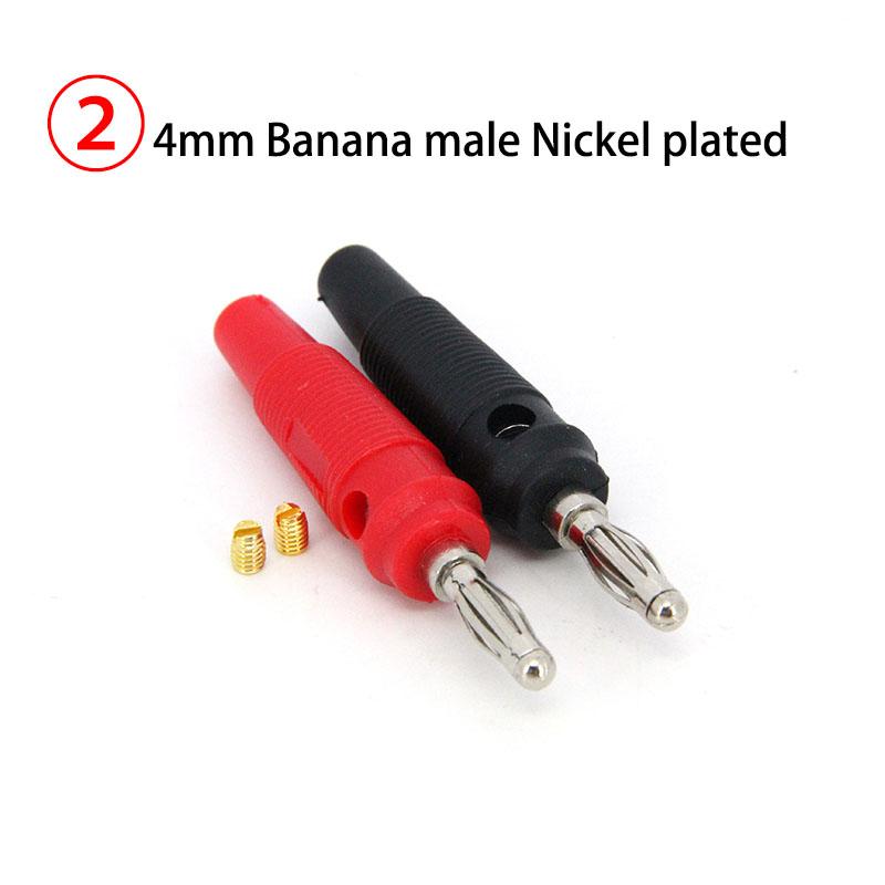 Красный Черный 4 мм банановый штекер-гнездо-гнездо медный разъем аудио динамик адаптер удлинитель изолированный штекер соединитель