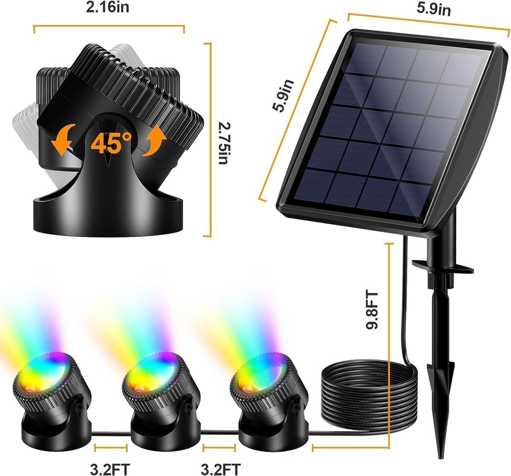 NFESOLAR Solar Garden Warm White Automatic IP66 Garden Landscape Sign Solar Walkway Light, Spotlight, LED, Outdoor, Separate, On/Off, Waterproof,