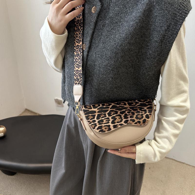 Широкий ремешок, леопардовый принт, сумки кроссбоди для женщин, модная дизайнерская сумка через плечо для повседневного использования, универсальные женские сумки KTY