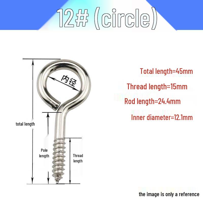 Никелированный самонарезающий крюк-петля с винтом