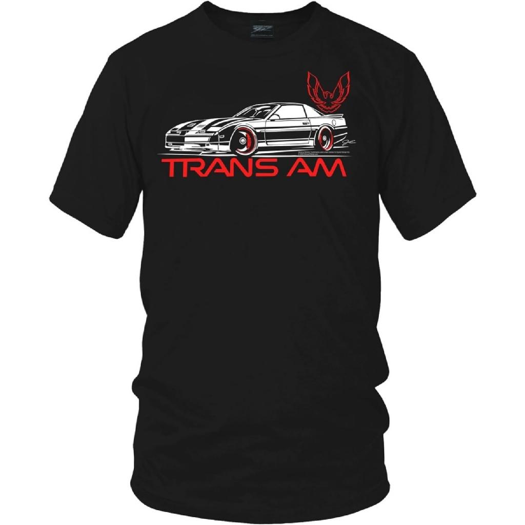 Wicked Metal 1985-1990 Trans Am Stylized, 3rd Generation Muscle Car Design, Black, 100% Cotton, M-5XL