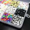15 цветов 1100 шт. акриловые буквы алфавита AZ квадратный куб DIY свободные разделительные бусины бусины ожерелье браслет ювелирные изделия бусины для одежды