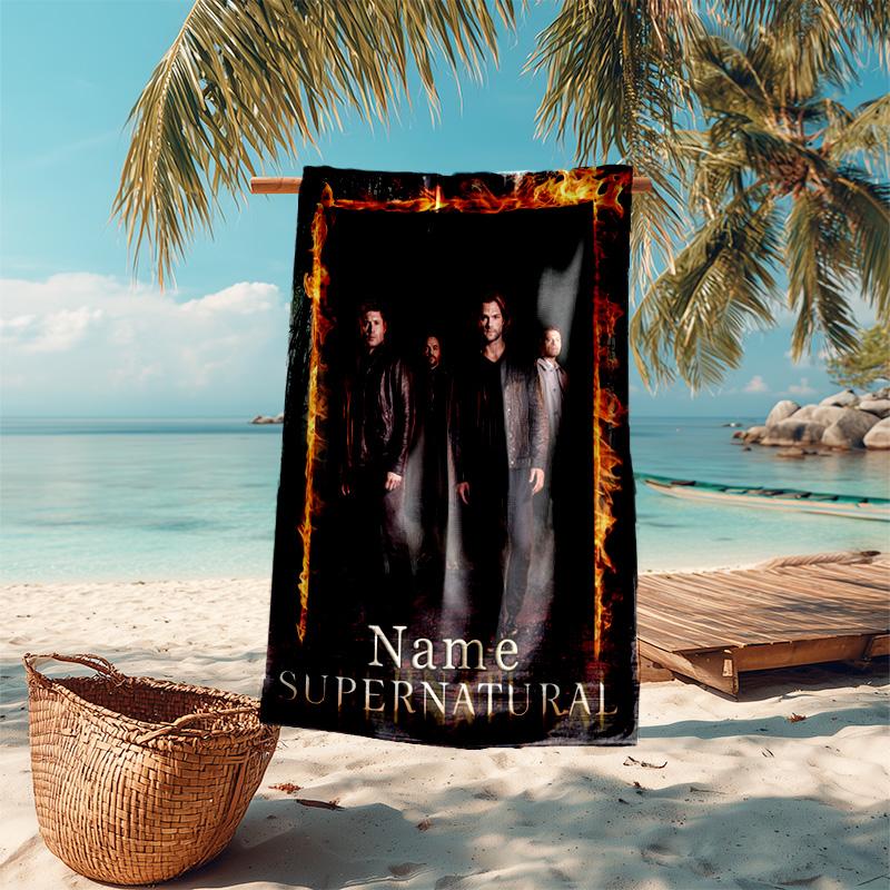 Personalized customized proof beach towel with Supernatural pattern - soft, absorbent,quick-drying,perfect swimming,camping&bathing