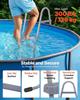 Above Ground Pool Ladder, 2-Step Steel A-Frame Swimming Pool Stairs for 83.8 cm High Wall, 136 kg Capacity Entry/Exit Steps with Secure Non-Slip